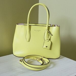 Kate Spade Eva Small Top Zip Satchel Refined Grain Limelight